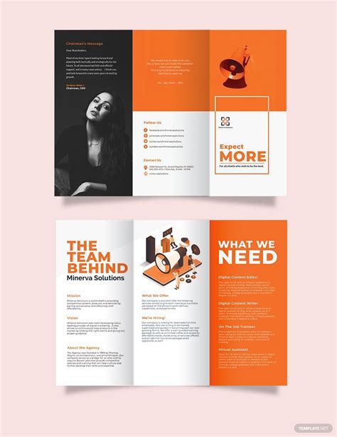 Simple Company Profile Tri-fold Brochure Template in Pages, Word, Publisher, PSD, Google Docs ...