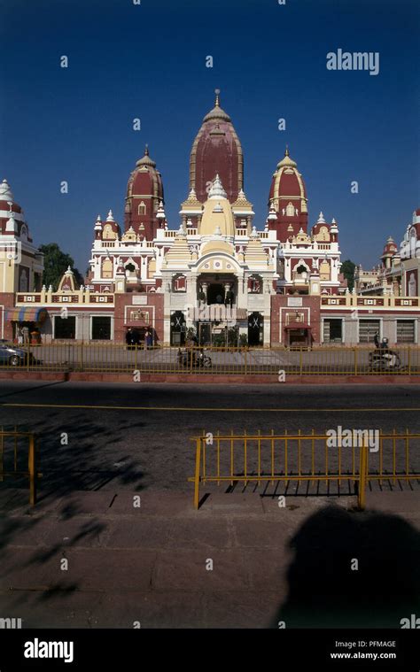 India, New Delhi, exterior of Lakshmi Nrayan Mandir temple, popularly ...