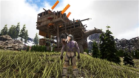 Ark, paracer platform base, trader, nomadic tribe, Platform base design | Ark survival evolved ...