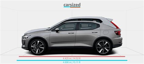 Dimensions: Polestar 2 2020-present vs. Volvo XC40 2017-2022