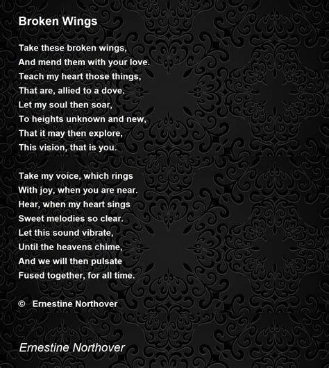 Broken Wings - Broken Wings Poem by Ernestine Northover