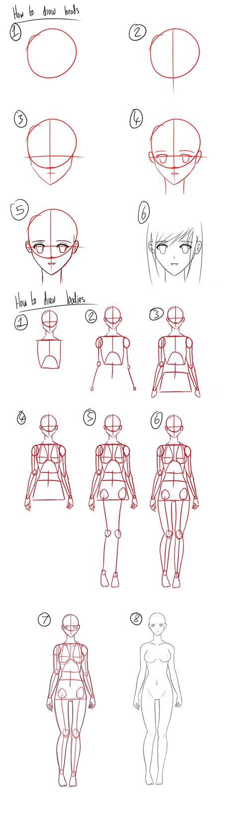 Tutorial - How to Draw Anime Heads/Female Bodies by Micky-K.deviantart.com on @deviantART ...