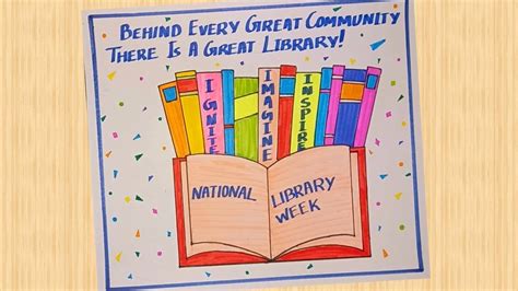 National Library Week Poster Making/ National Library Week Poster Drawing - YouTube