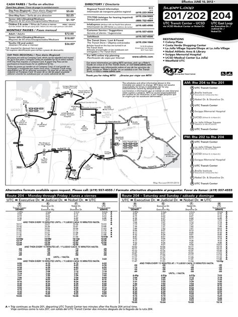 MTS Regional Transit Fare and Pass Information Effective June 10, 2012 | PDF | Transport | Business