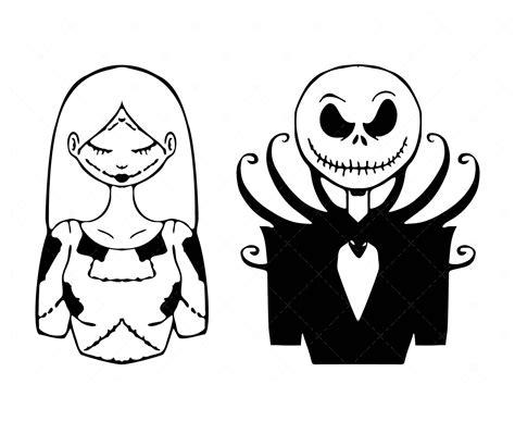 Jack and Sally SVG, PNG, PDF, A nightmare before christmas svg, Jack Svg