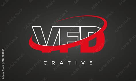 VFD creative letters logo with 360 symbol Logo design Stock Vector ...