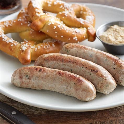 Warrington Farm Meats 7" Weisswurst Sausage - 10 lb.