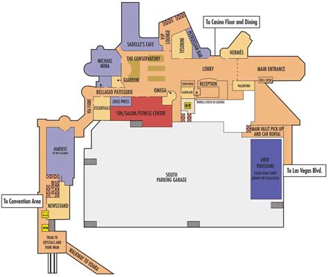 Bellagio Hotel Map in 2021