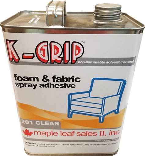 Amazon.com: K-Grip Clear Foam and Fabric Spray Adhesive - 1 Gallon