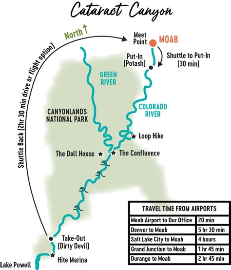 Cataract Canyon Map + River Log | Mild to Wild Rafting