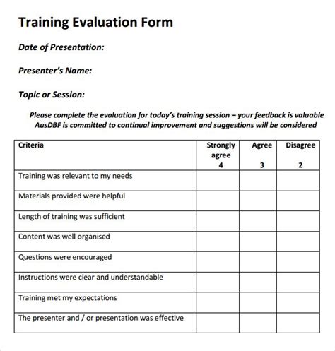 7 Best Images of Seminar Evaluation Form Template - Training Evaluation Form Templates, Workshop ...