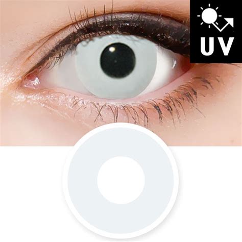 Halloween White Contacts Cosplay Solid Lenses | Prescription – fantasy-icon