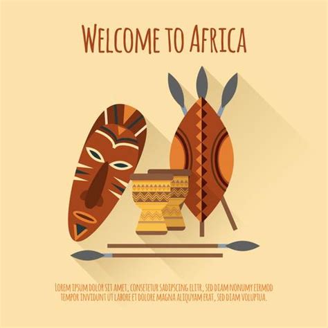 Africa welcome flat icon poster 468338 Vector Art at Vecteezy