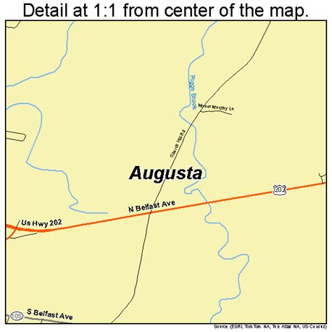 Augusta Maine Street Map 2302100