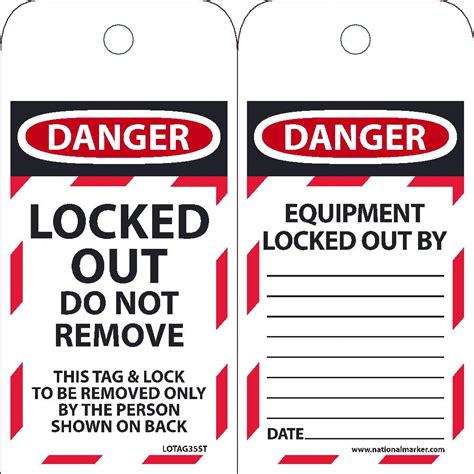 Danger Locked Out Do Not Remove Tag - Pack of 25