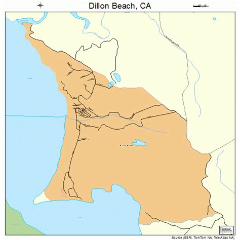 Dillon Beach California Street Map 0619262