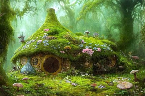 Premium Photo | Wonderful fairy tale house on a hill in a magical ...