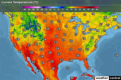 Current Temperature Map Of USA | Printable Map Of USA