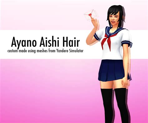 Ayano’s hair | Sims 4, Sims mods, Sims 4 yandere simulator cc