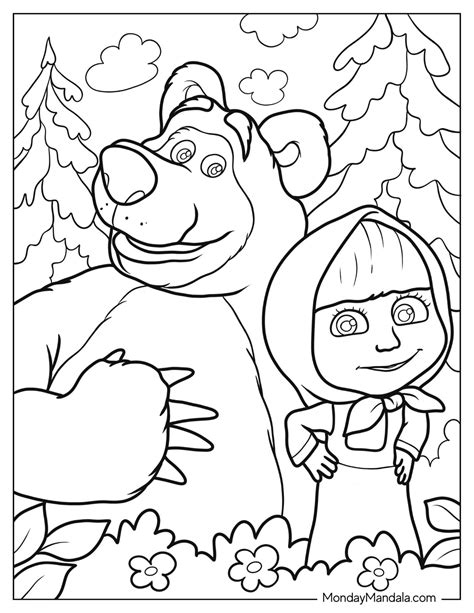 Masha Coloring Page Bear Coloring Pages Cartoon Coloring Pages | The Best Porn Website