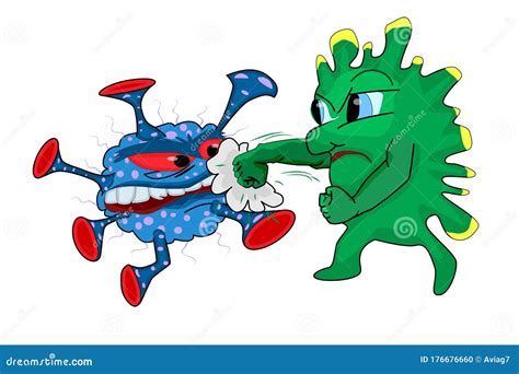 Tooth Fights Bacterias Vector Illustration | CartoonDealer.com #30119076