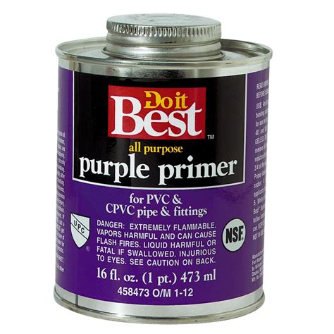 Do it Best 16 Oz. Purple Pipe and Fitting Primer for PVC/CPVC | Elitsac ...