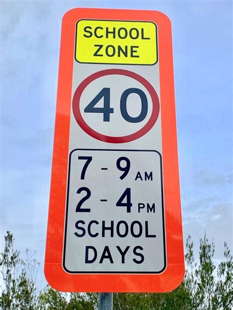 School Zone Warning Sign