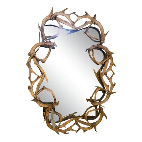 Deer Antler Wall Mirror | Chairish