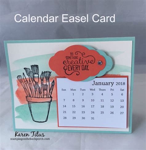 How to Make a Calendar Easel Card! | Easel cards, Calendar craft, Card making crafts