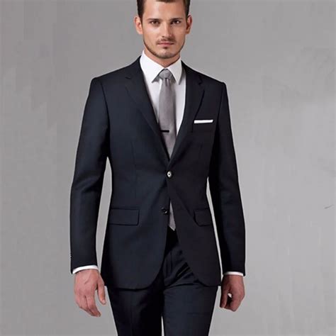 Black Business Men Suits Custom Made Suit Tailored Wedding Suits For Men Custom Tailor Made ...