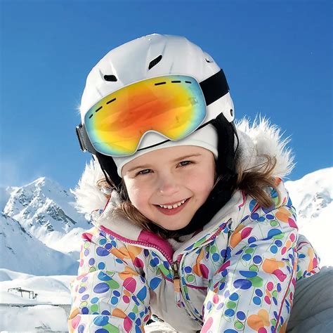 Ski Goggles Kids UV400 Double Lens Anti fog Spherical Mirror Children Skiing Glasses Boys Girls ...