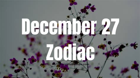 December 27 Zodiac Sign: Astrology birth chart, Love, Traits, and ...