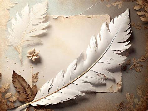 Premium Photo | Feathery Dreams White Feather Background Image