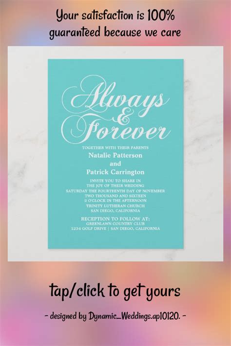 Ivory Always & Forever Wedding Invite | Zazzle | Forever wedding, Wedding invitations, Always ...