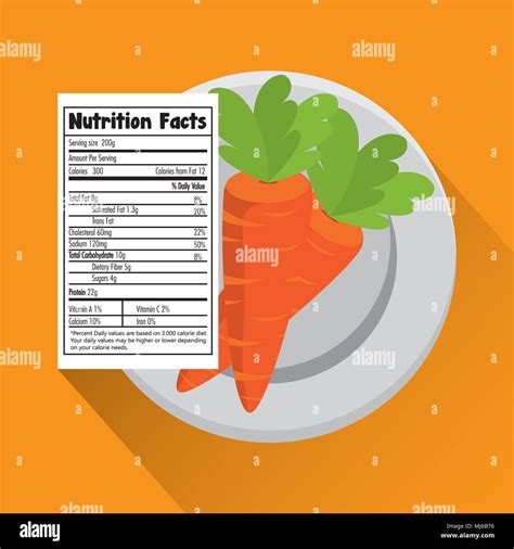 carrot with nutrition facts Stock Vector Image & Art - Alamy