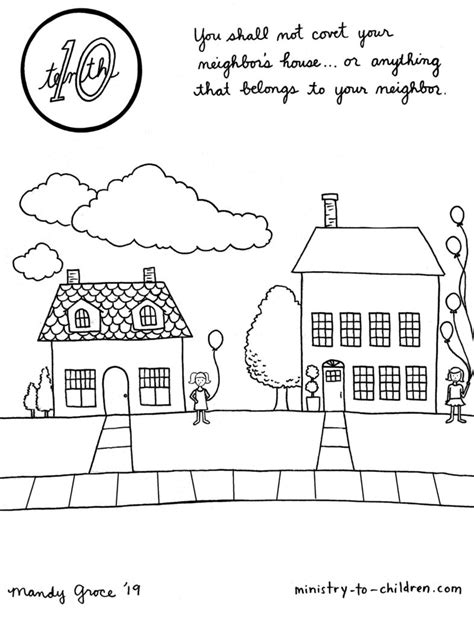 10th Commandment Coloring Page: You Shall Not Covet - Ministry-To-Children