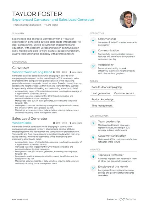 5 Canvasser Resume Examples & Guide for 2023