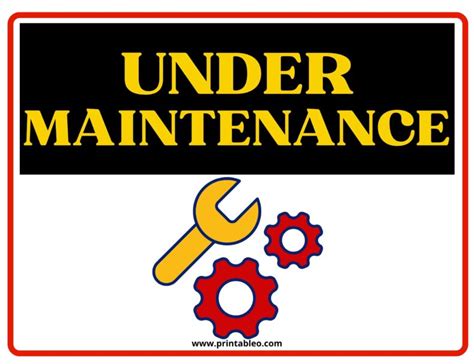 20+ Maintenance Signs | Download FREE Printable PDFs