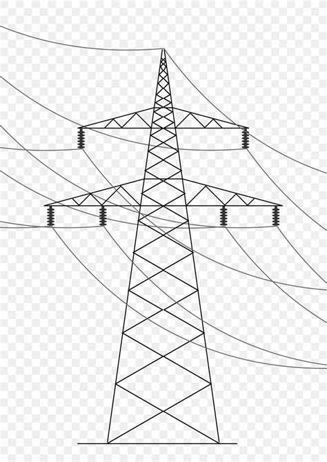 Overhead Power Line Drawing Electric Power Transmission Electricity, PNG, 2000x2829px, Overhead ...