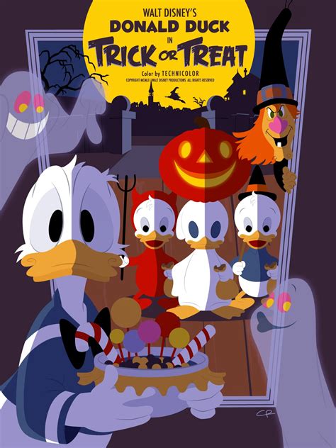 I made a Trick or Treat poster! One of my favorite Disney shorts ever. : r/disney