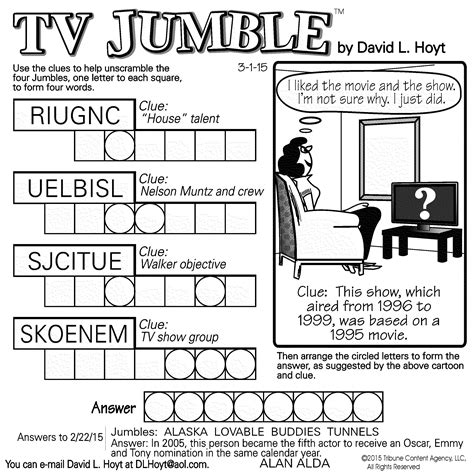 Daily Jumble Printable