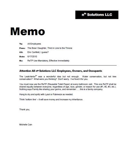 Payroll Changes Memo To Employees - Notification Letter to Employee for Shift Change | Formal ...