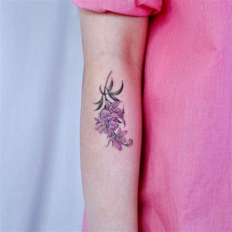 101 Best Delphinium Tattoo Ideas That Will Blow Your Mind!