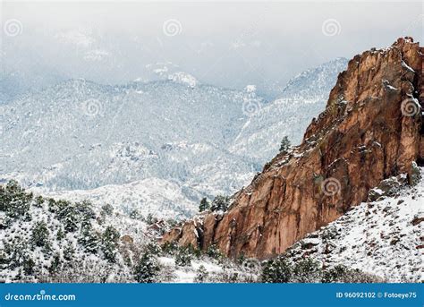 Garden of the Gods Winter Snow Stock Photo - Image of springs, states: 96092102