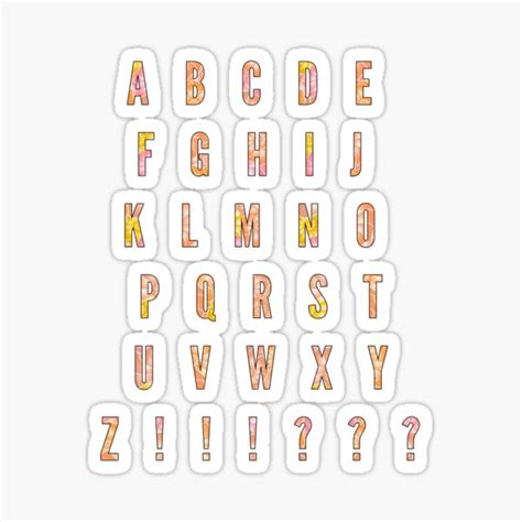 "ABC letter stickers" Sticker for Sale by TOMASART2020 | Redbubble