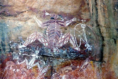 Kangaroo with Lightning Man, Nourlangie Rock, Kakadu National Park ...