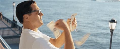 wolf of wall street throwing money gifs | WiffleGif