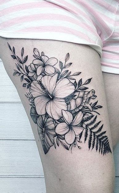 Hibiscus Tattoo | Hibiscus tattoo, Flower thigh tattoos, Floral tattoo ...