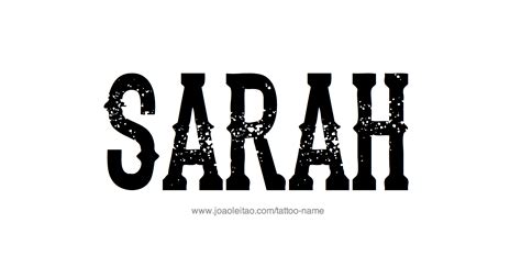 Sarah Name Tattoo Designs