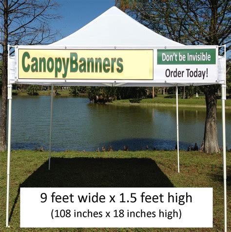 Canopy Banner Kit 9' x 1.5' Hang a Banner Fast and